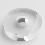Distanzring aus transparentem Acrylglas, Dicke 4 mm für Befestigungsklammer