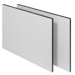 HPL Fassadenplatte, grau (ähnlich RAL 7035), Dicke 6 mm. Gratis zugeschnitten