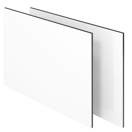 Alupanel,  mattweiß, Dicke 4 mm. Gratis für Sie zugeschnitten.