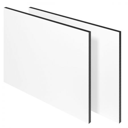 HPL Fassadenplatte, weiß (ähnlich RAL 9016), Dicke 6 mm. Gratis zugeschnitten