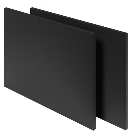 HPL Fassadenplatte schwarz (ähnlich RAL 9005), Dicke 6 mm. Gratis zugeschnitten
