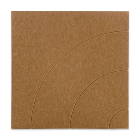 Filz-Wandfliese quadratisch, Viertelkreis A, braun beige