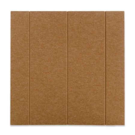 Filz-Wandfliese quadratisch, lattenwand A, braun beige