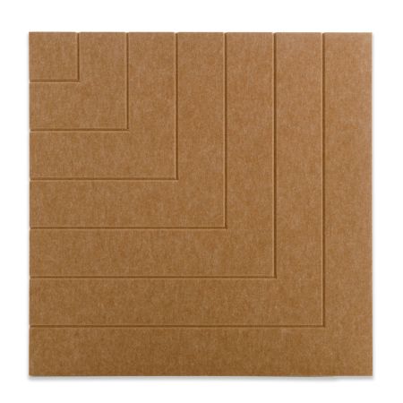 Filz-Wandfliese quadratisch, Ecke B, braun beige