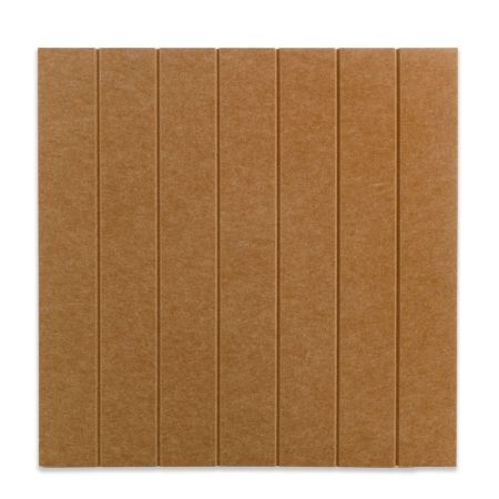 Filz-Wandfliese quadratisch, lattenwand B, braun beige