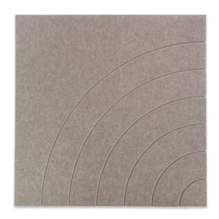 Filz-Wandfliese quadratisch, Viertelkreis B, taupe