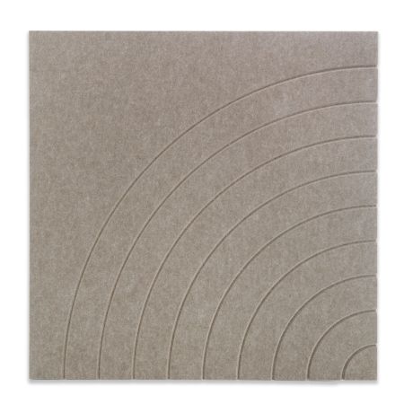 Filz-Wandfliese quadratisch, Viertelkreis C, taupe