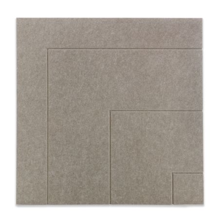 Filz-Wandfliese quadratisch, Ecke A, taupe
