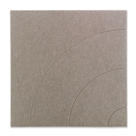 Filz-Wandfliese quadratisch, Viertelkreis A, taupe