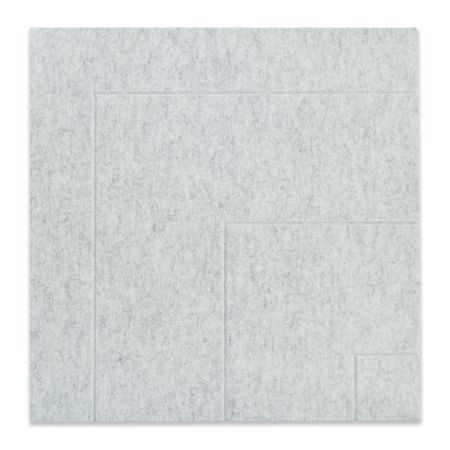 Filz-Wandfliese quadratisch, Ecke A, grau Marmor