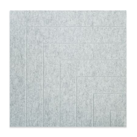 Filz-Wandfliese quadratisch, Ecke B, grau Marmor