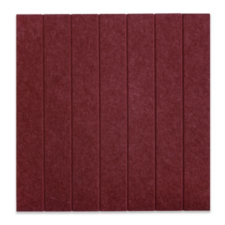 Filz-Wandfliese quadratisch, lattenwand B, bordeauxrot