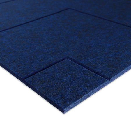 Filz-Wandfliese quadratisch, Ecke A, dunkelblau