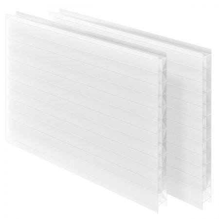 Polycarbonat-Stegplatte X5-16, opal-weiß, 2,5 Meter x 98 cm x 16 mm 