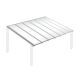 Polycarbonaat kanaalplaten dak opaal wit compleet, vrijstaand, breedte tot 7 m x diepte tot 4 m