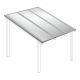 Polycarbonaat kanaalplaten dak transparant compleet, vrijstaand, 3 m x diepte tot  4 m