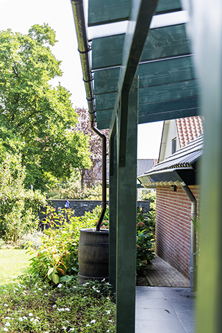 Gepersonaliseerde overkapping met waterton