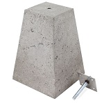 Betonpoer met stelplaat en draadbout